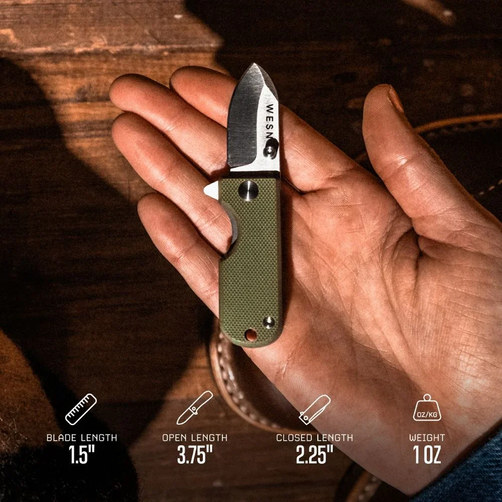 WESN - Fickkniv - Microblade - Grön - Image 3
