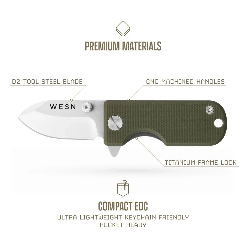 WESN - Fickkniv - Microblade - Grön - Image 5