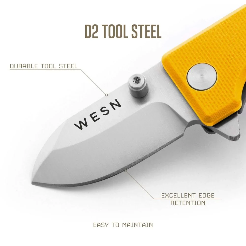 WESN - Fickkniv - Microblade - Gul - Image 3