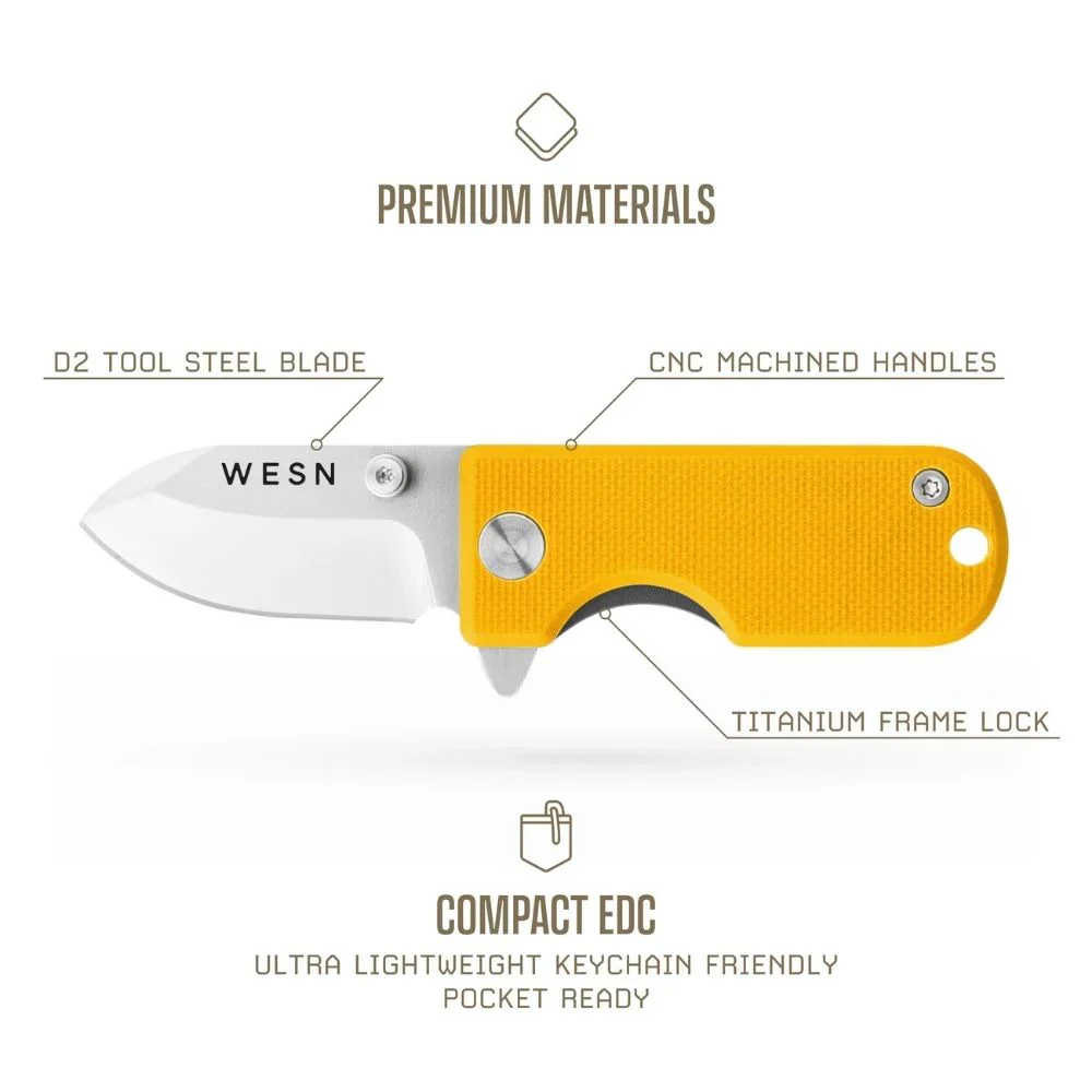 WESN - Fickkniv - Microblade - Gul - Image 4