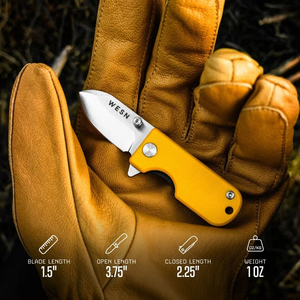 WESN - Fickkniv - Microblade - Gul - Image 5
