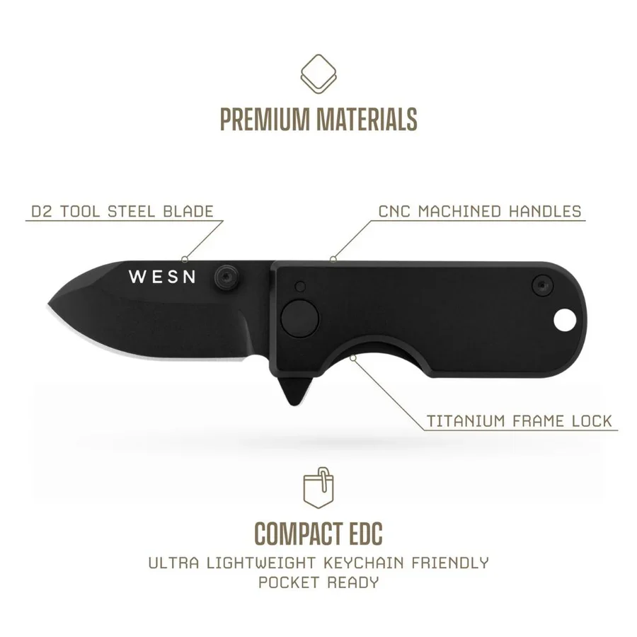 WESN - Fickkniv - Microblade - Svart - Image 2