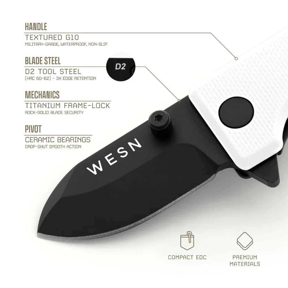 WESN - Fickkniv - Microblade - Vit - Image 3