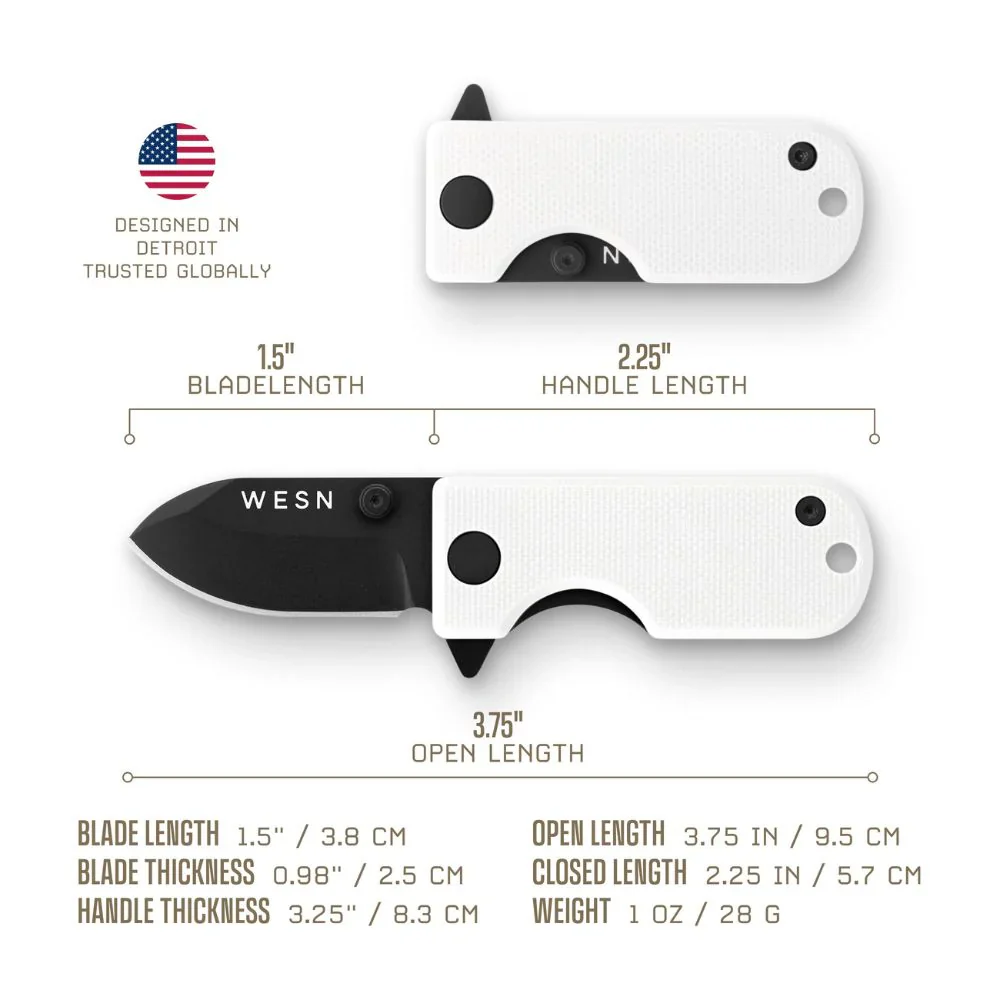 WESN - Fickkniv - Microblade - Vit - Image 4