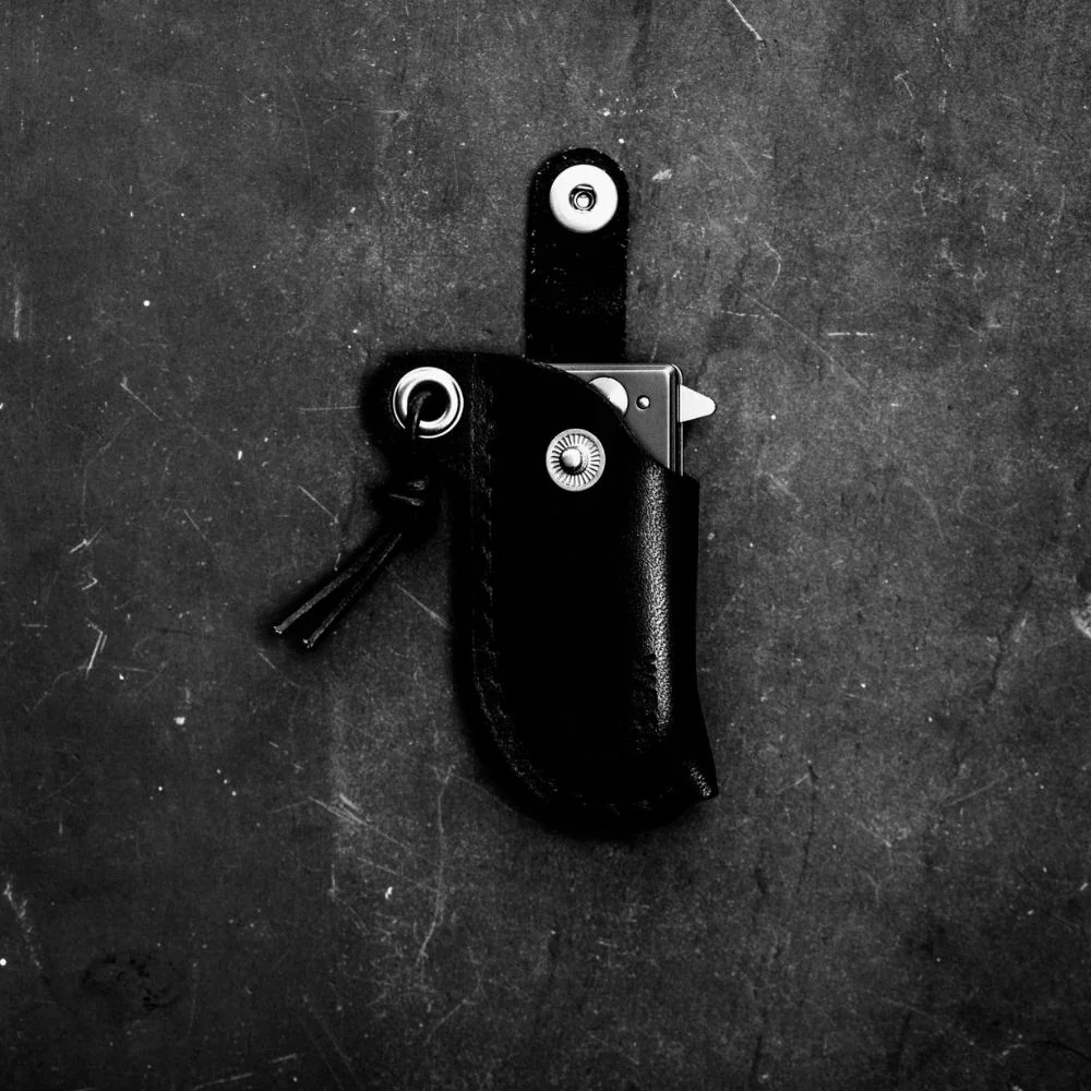 WESN - Knivslida - Microblade läder slida - Svart - Image 3