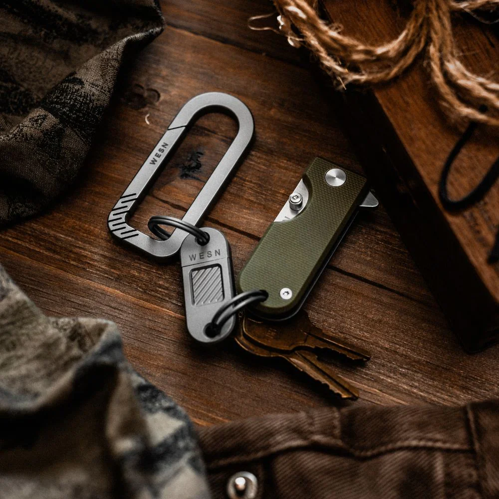 WESN - Quick Release nyckelring - The QR - Titanium - Image 3