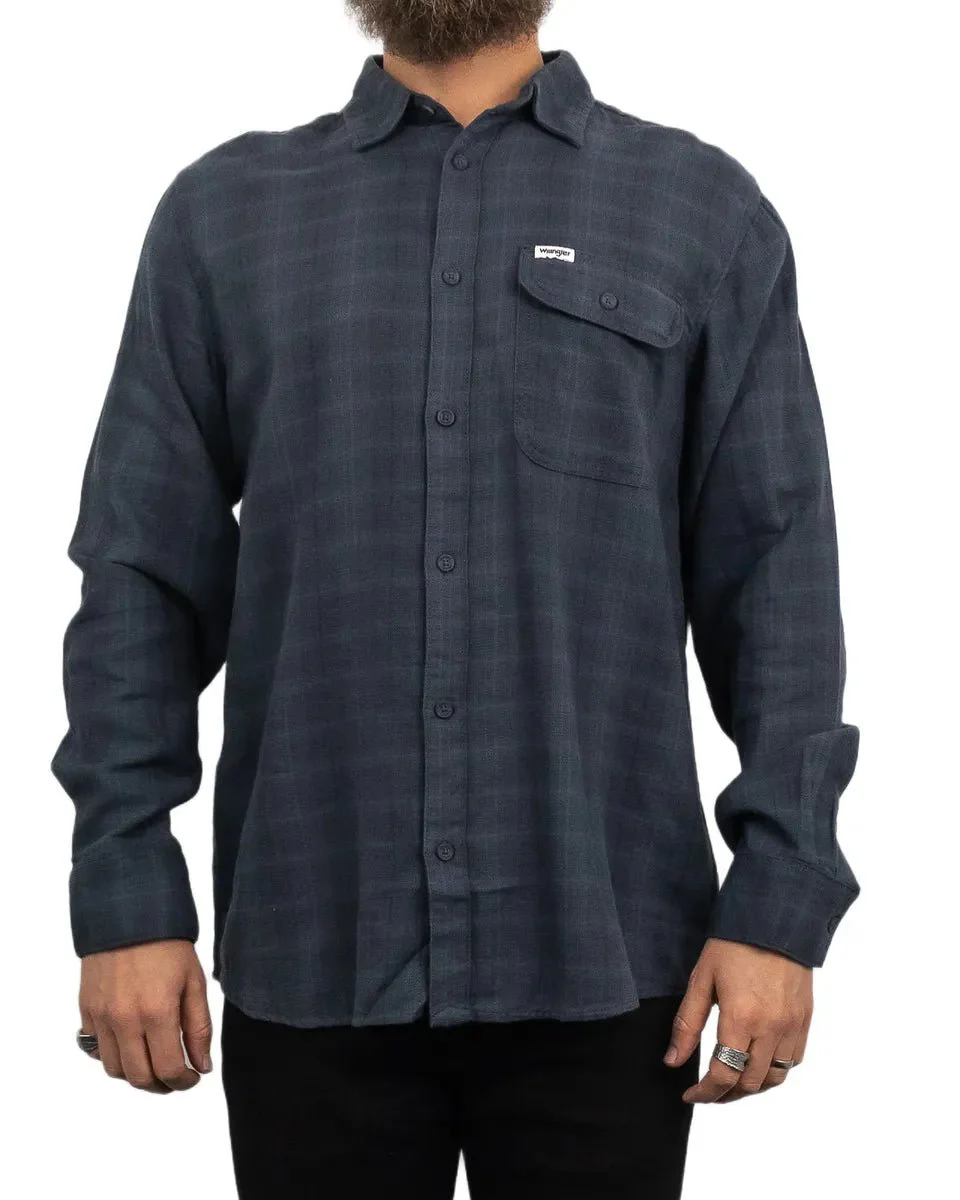 Wrangler - Flanell Skjorta - 1pkt Rutig - Grå - Image 2