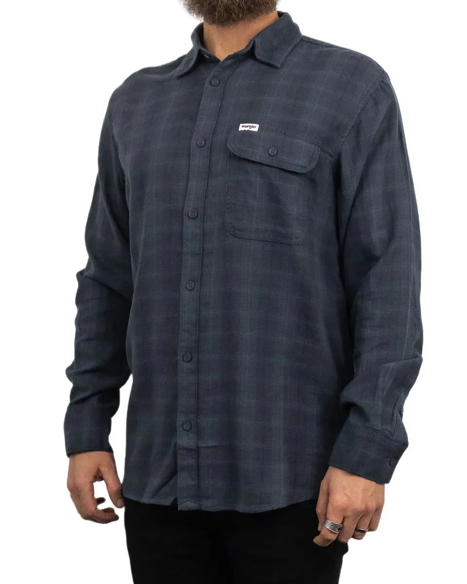 Wrangler - Flanell Skjorta - 1pkt Rutig - Grå - Image 3