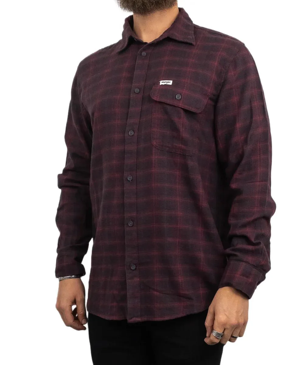 Wrangler - Flanell Skjorta - 1pkt Rutig - Röd - Image 2