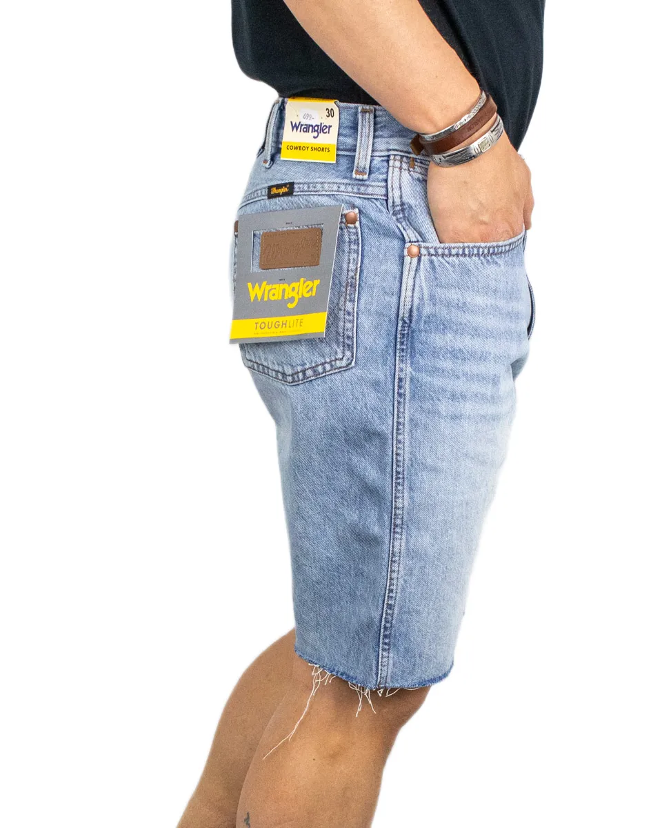 Wrangler - Jeansshorts - Avklippta Cowboy Dawn - Blå - Image 3