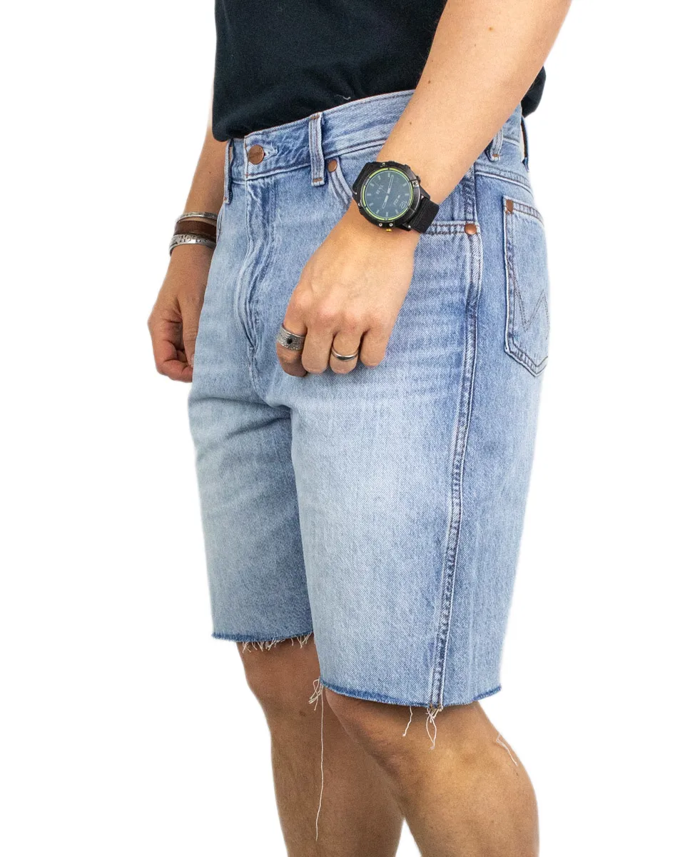 Wrangler - Jeansshorts - Avklippta Cowboy Dawn - Blå - Image 4