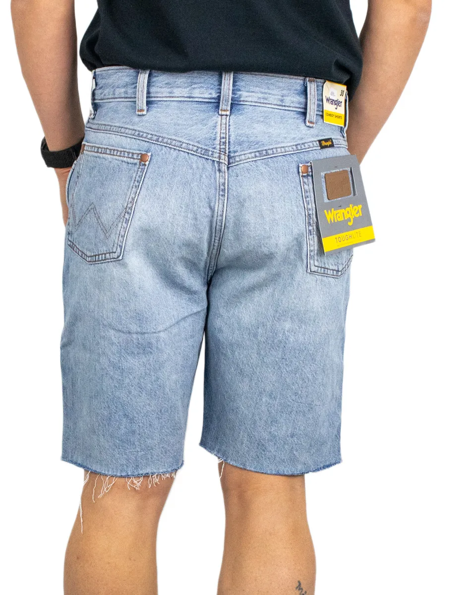 Wrangler - Jeansshorts - Avklippta Cowboy Dawn - Blå - Image 5