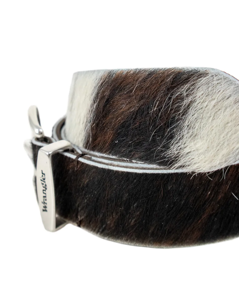 Wrangler -Hair on Hide Läderbälte - Cow - Vit - Image 3