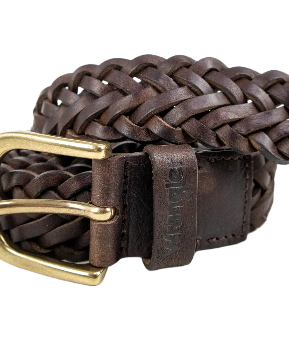Wrangler - Läderbälte - Flätat - Brun - Image 2