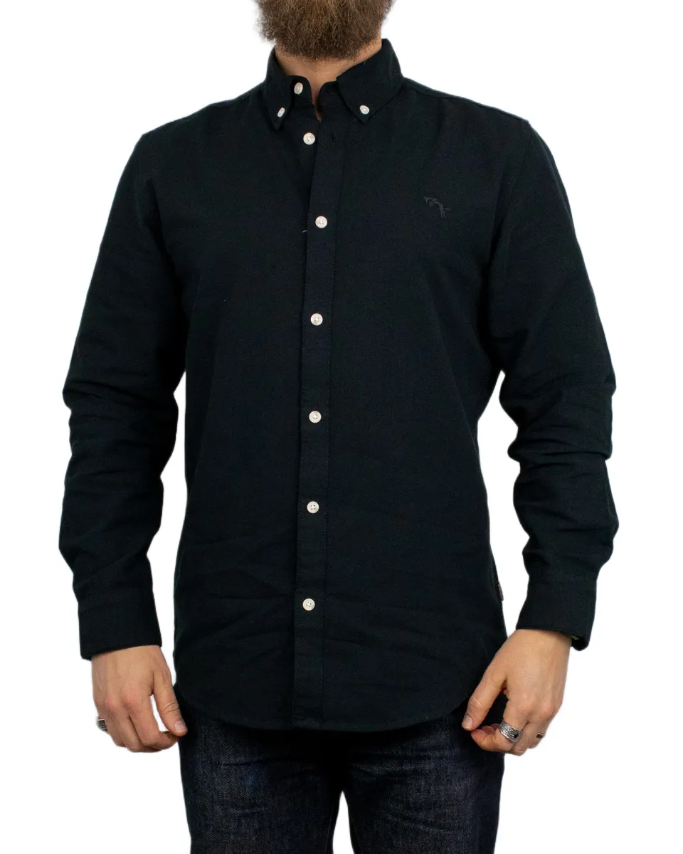 Wrangler - Skjorta - Oxford - Svart - Image 2