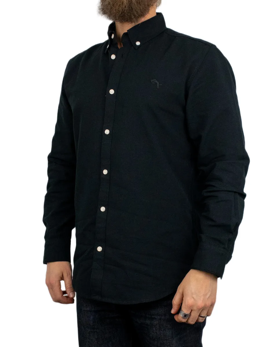 Wrangler - Skjorta - Oxford - Svart - Image 5
