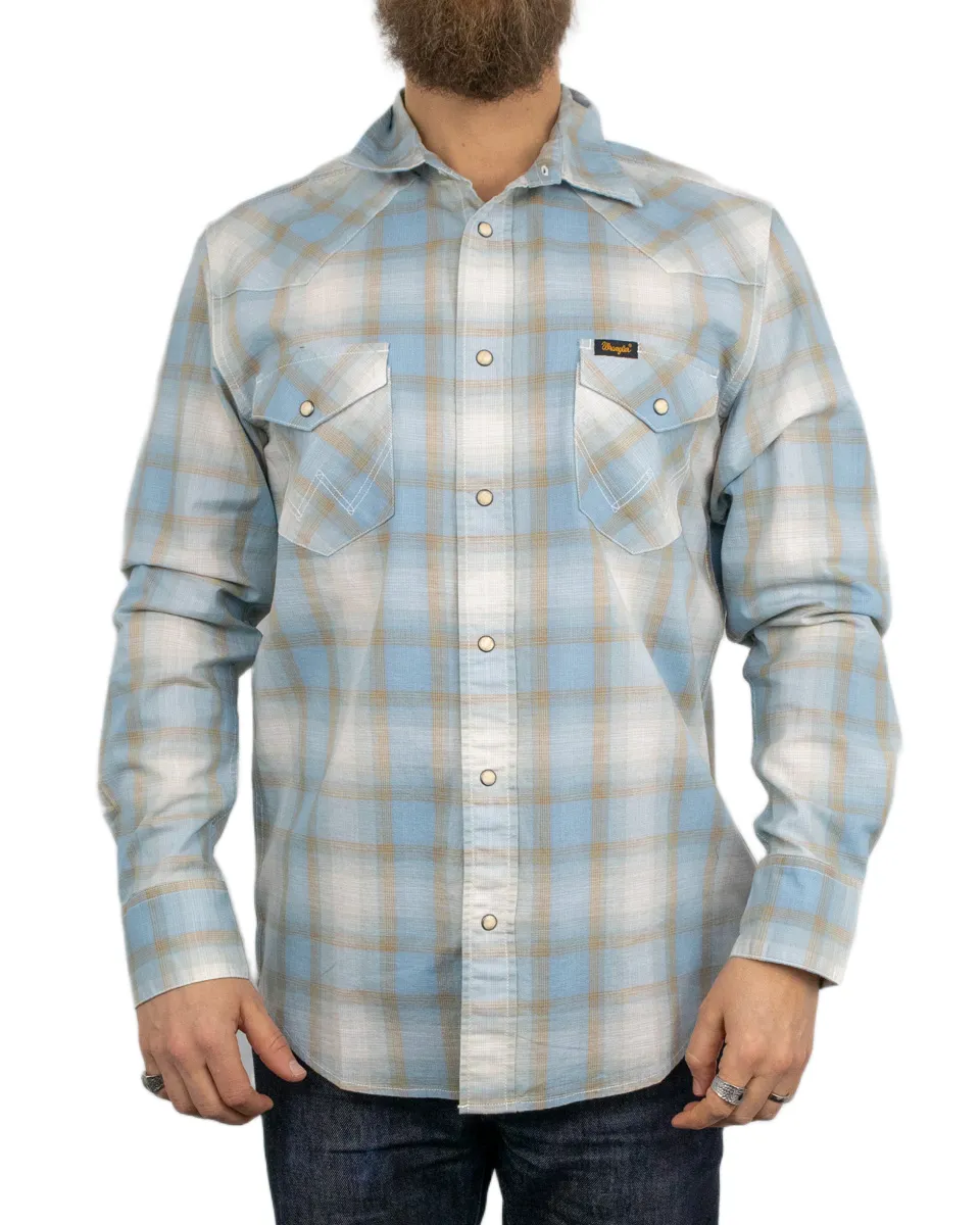 Wrangler - Skjorta Rutig - Western Shirt - Ljusblå - Image 2