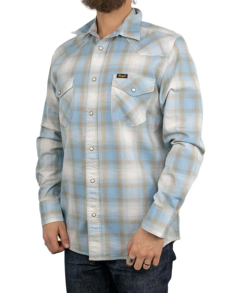 Wrangler - Skjorta Rutig - Western Shirt - Ljusblå - Image 3