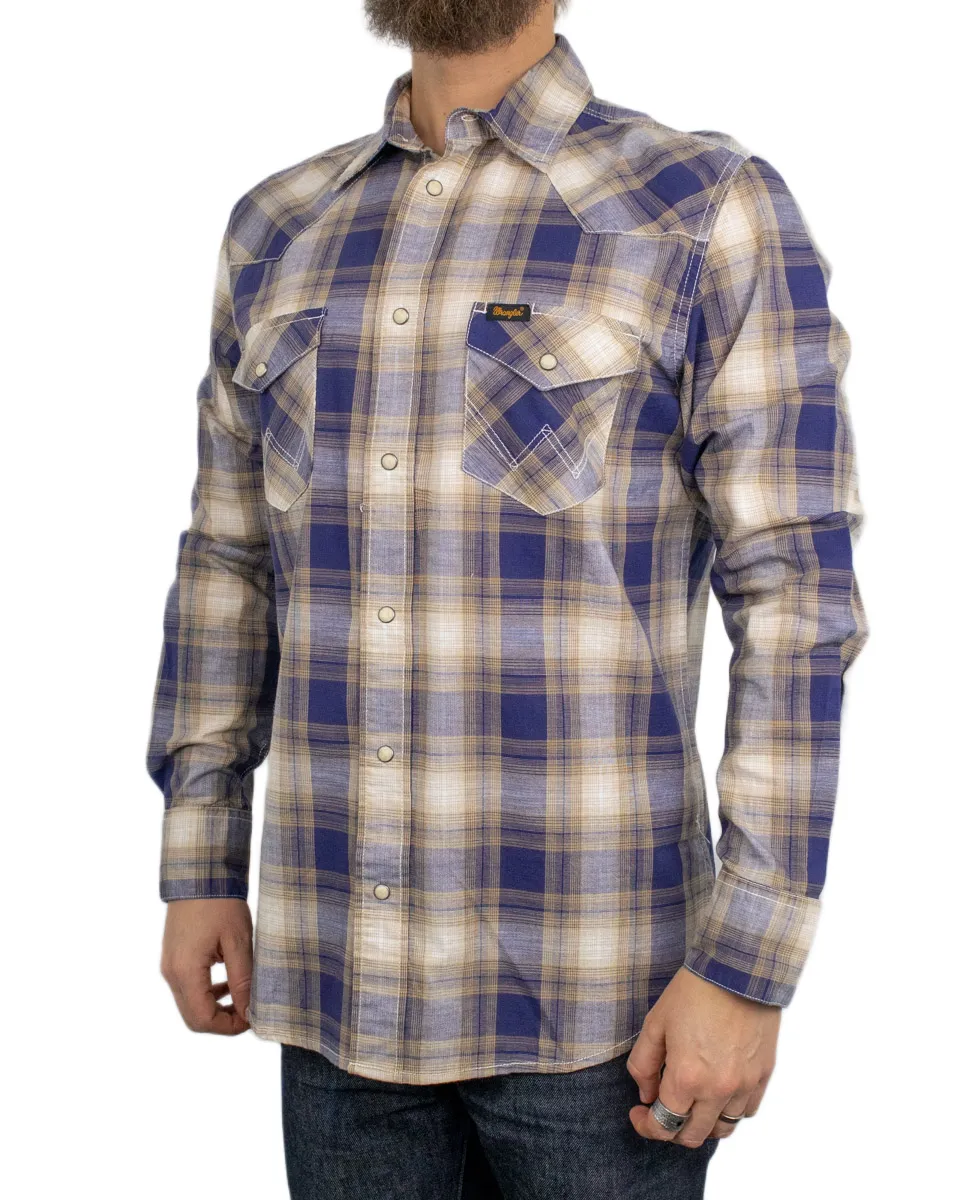 Wrangler - Skjorta - Western Indigo - Blå