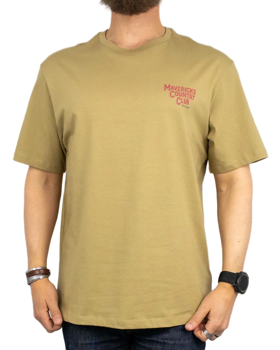 Wrangler - T-Shirt - Mavericks Country Club - Brun - Image 3