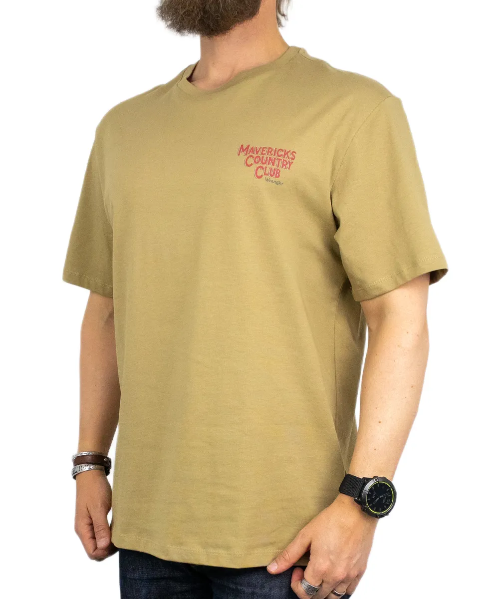 Wrangler - T-Shirt - Mavericks Country Club - Brun - Image 4
