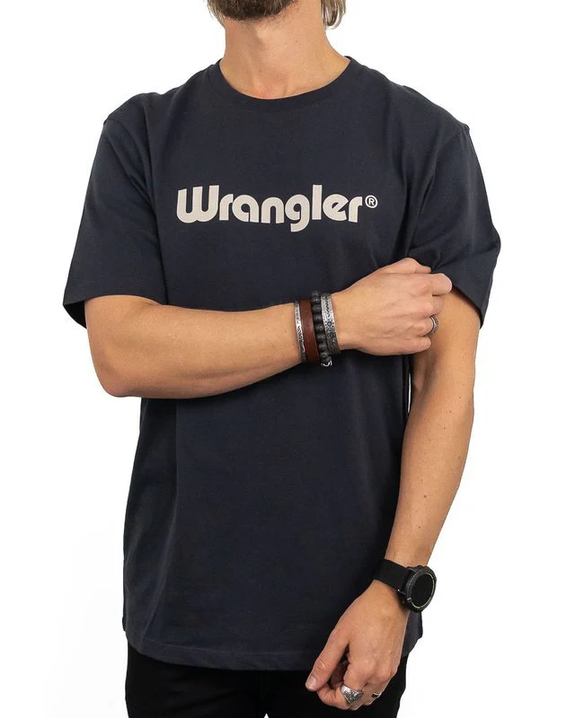 Wrangler - T-shirt med Logo Svart - Logo Tee - Image 4