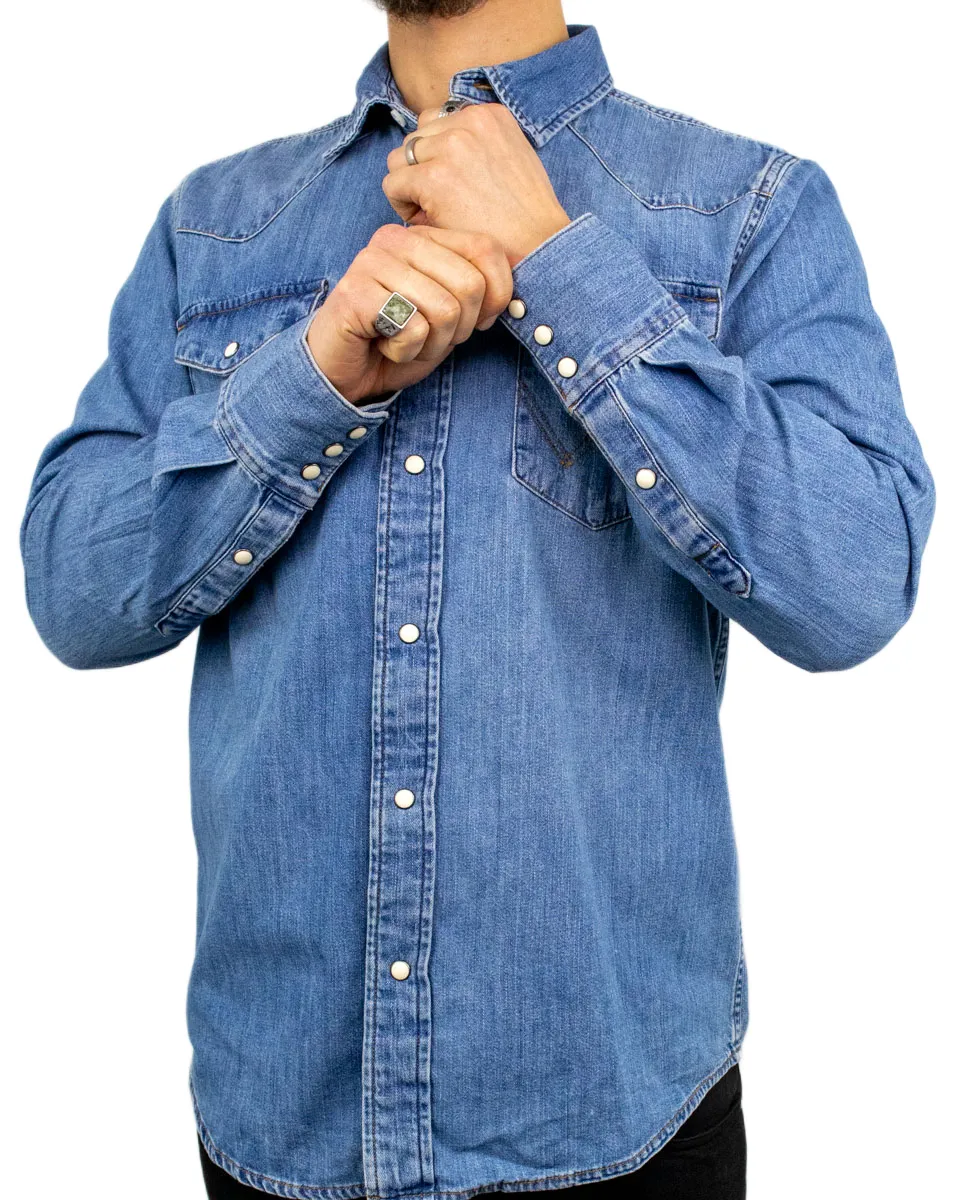 Wrangler - Western Jeansskjorta - Ljusblå - Image 2