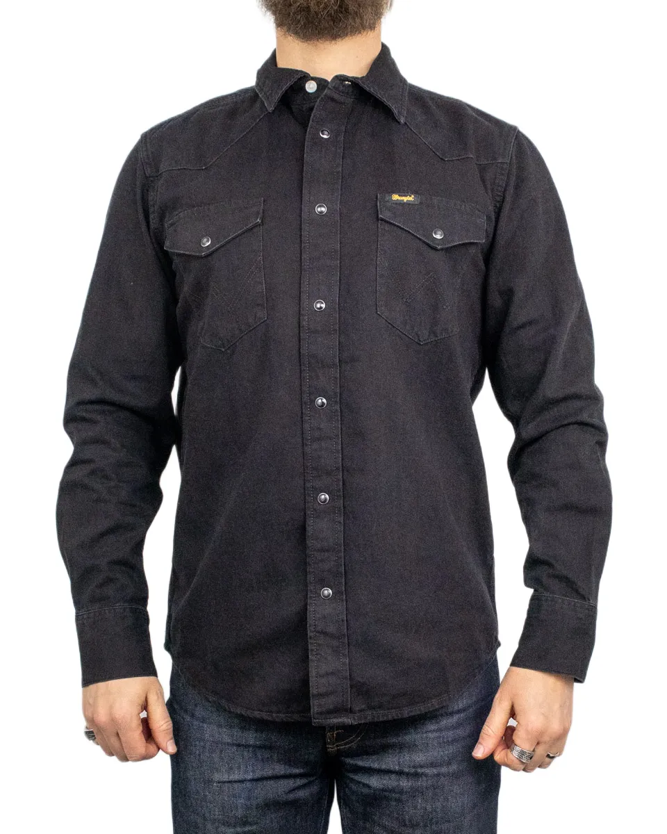 Wrangler - Western Jeansskjorta Rinse - Svart - Image 2