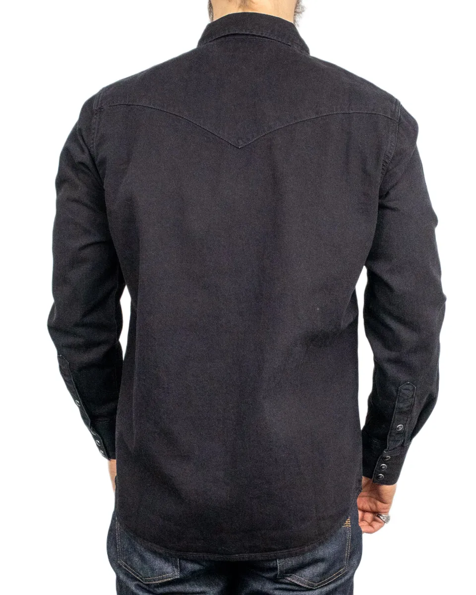 Wrangler - Western Jeansskjorta Rinse - Svart - Image 4